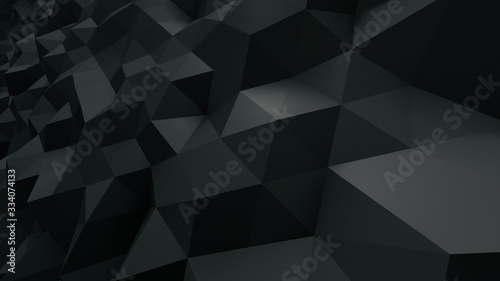 Geometric Polygon Wall abstract mesh structure 3D illustration background © bluebackimage