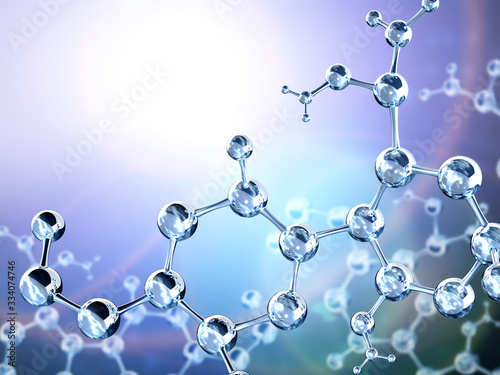 Abstract molecular structure photo