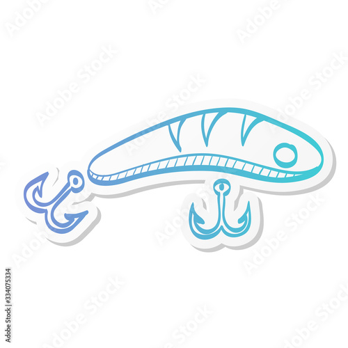 Sticker style icon - Fishing lure