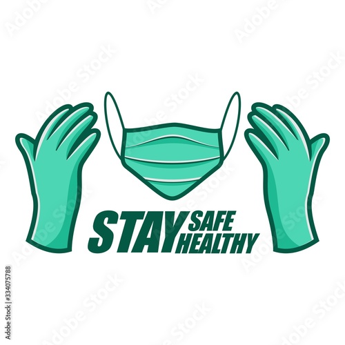medical gloves and  masker