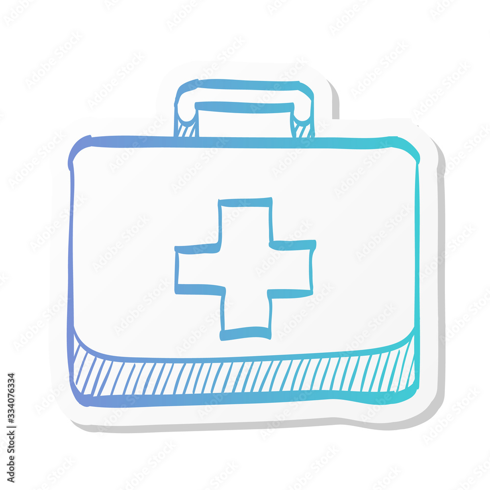Fototapeta premium Sticker style icon - Medical case