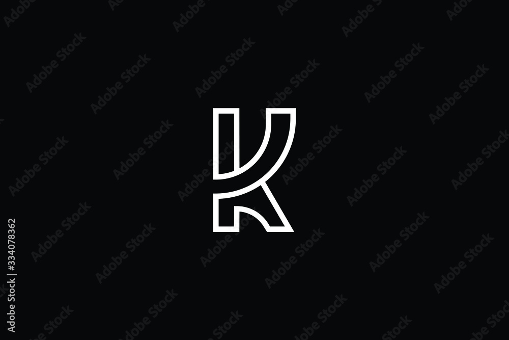 Minimal elegant monogram art logo. Outstanding professional trendy awesome artistic K KK KV VK initial based Alphabet icon logo. Premium Business logo White color on black background Minimal elegant monogram art logo. Outstanding professional trendy awesome artistic K KK KV VK initial based Alphabet icon logo. Premium Business logo White color on black background