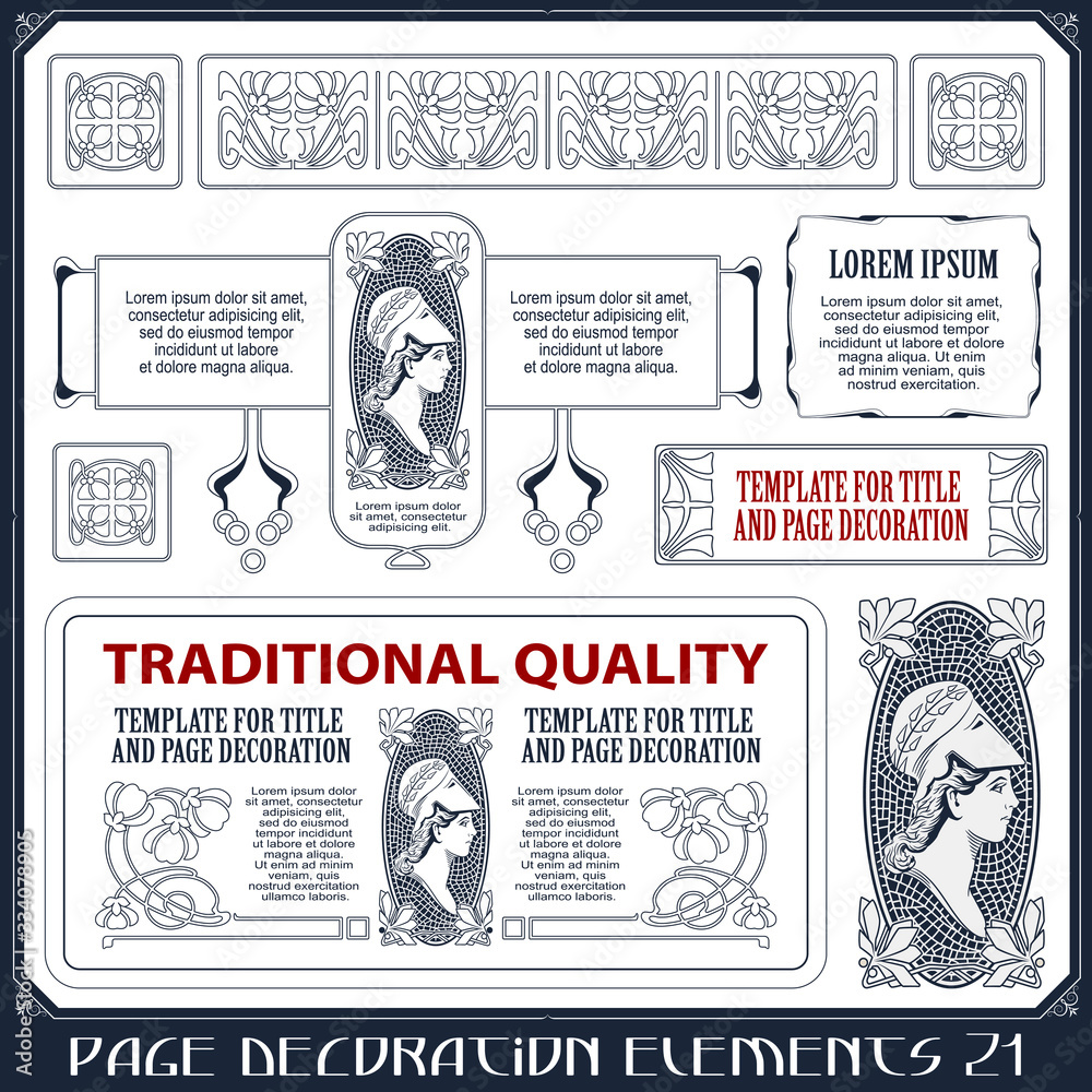Vector set of calligraphic design elements and page decor. Vector set of calligraphic design elements and page decor.