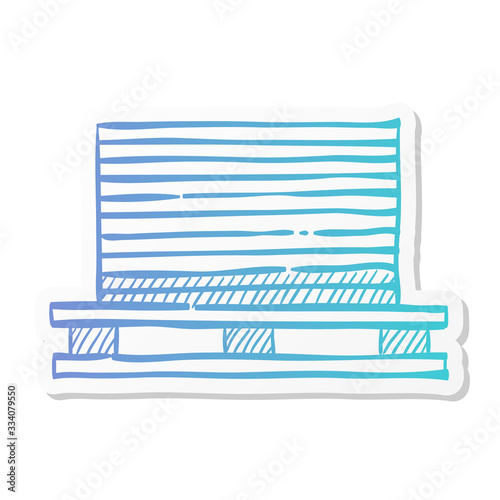 Sticker style icon - Printing stack