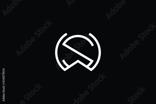 Minimal elegant monogram art logo. Outstanding professional trendy awesome artistic WS SW initial based Alphabet icon logo. Premium Business logo White color on black background