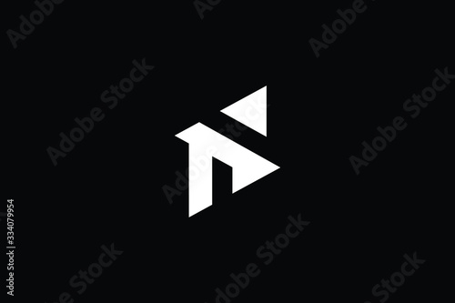 Minimal elegant monogram art logo. Outstanding professional trendy awesome artistic SP PS initial based Alphabet icon logo. Premium Business logo White color on black background