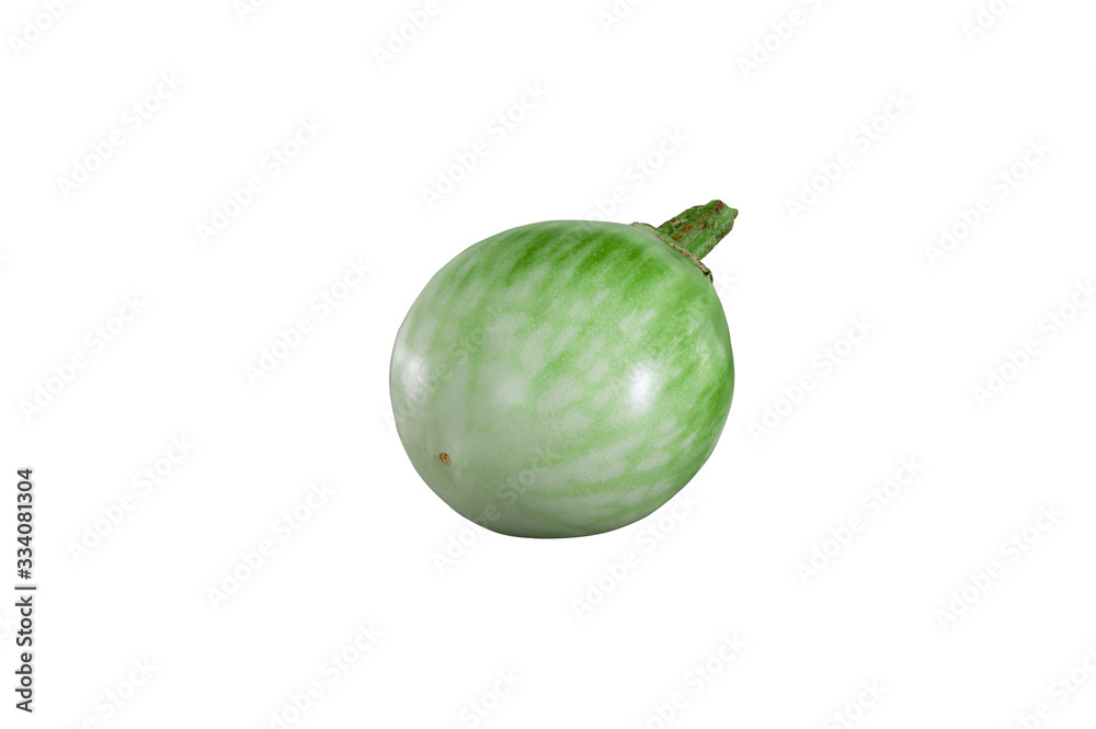 Green Eggplant has been placed on a white ground. Green Eggplant has been placed on a white ground.