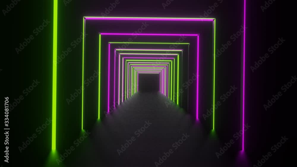 abstract square background colorful neon light, seamless loop spinning around 3d animation video 4k abstract square background colorful neon light, seamless loop spinning around 3d animation video 4k