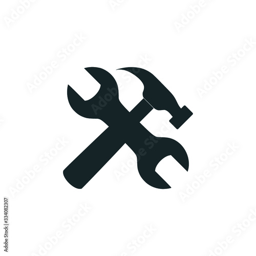 Tools icon isolated on white background. Tools icon simple sign