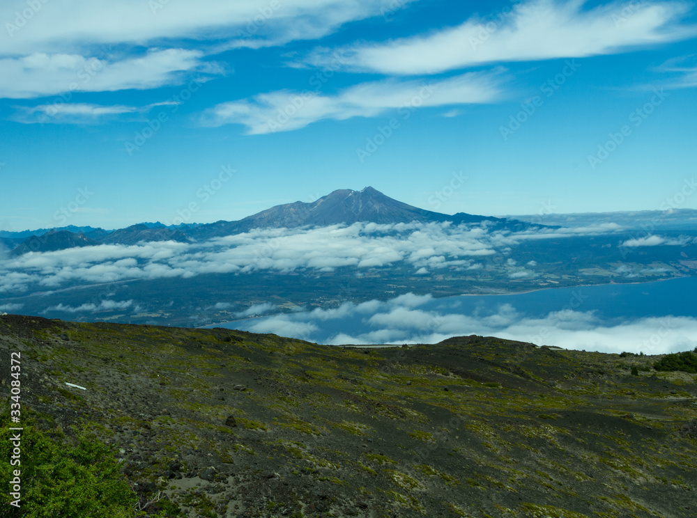 Volcán Osorno, ubicado en la región de los lagos, Chile.