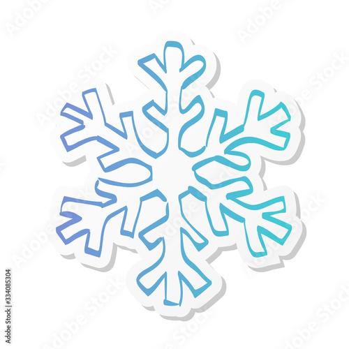 Sticker style icon - Snowflake