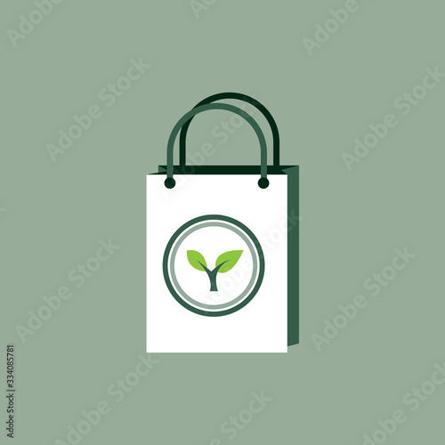 ecobag object recyclable material for save environmental concept