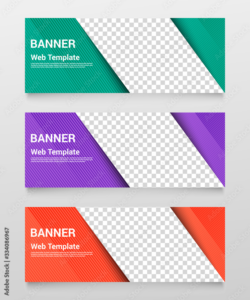 Fototapeta premium Abstract horizontal banners template