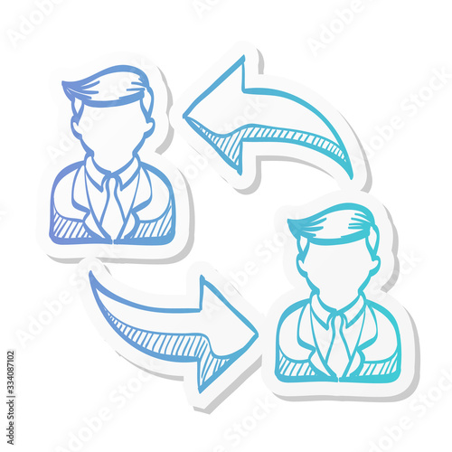 Sticker style icon - Employee rotation