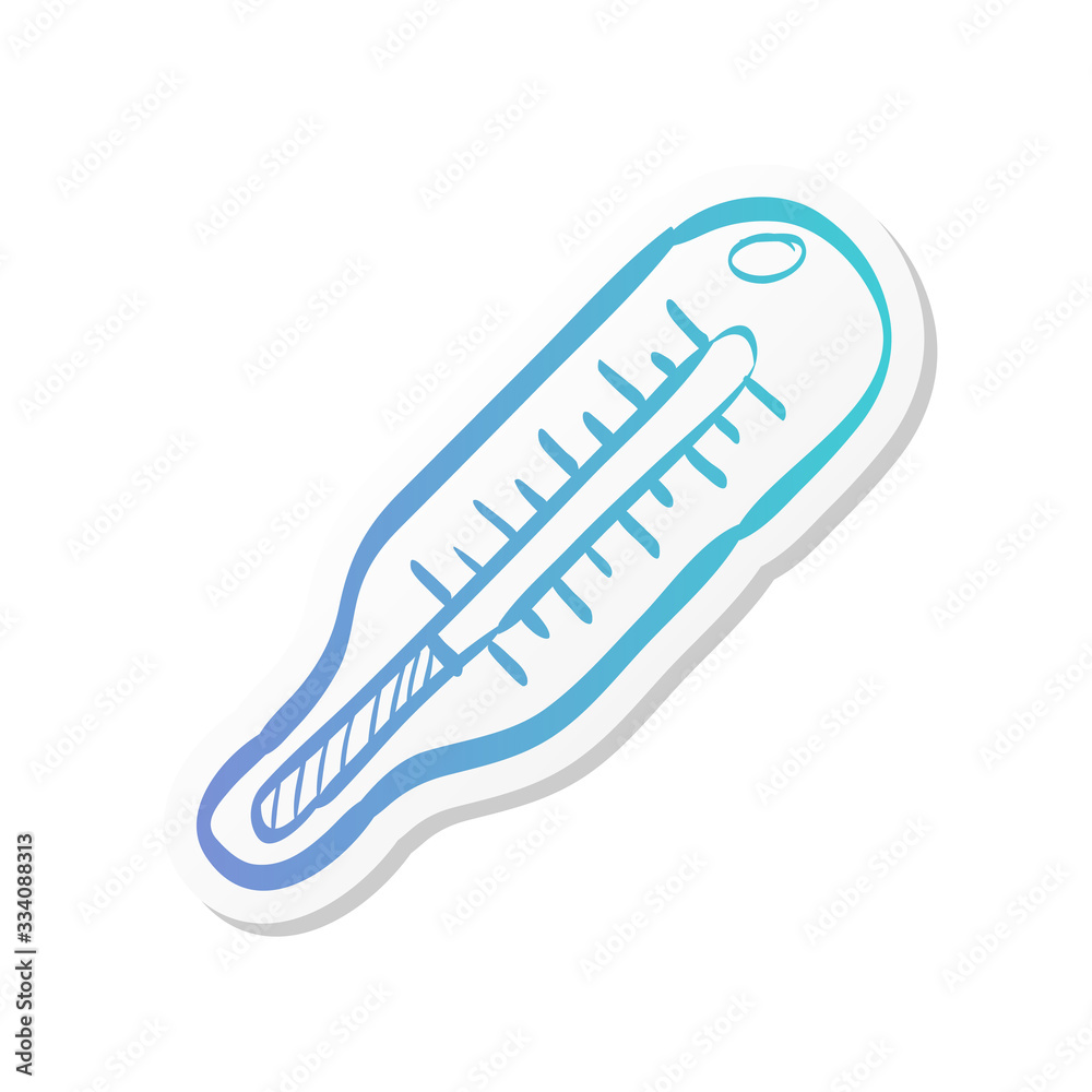 Sticker style icon - Thermometer