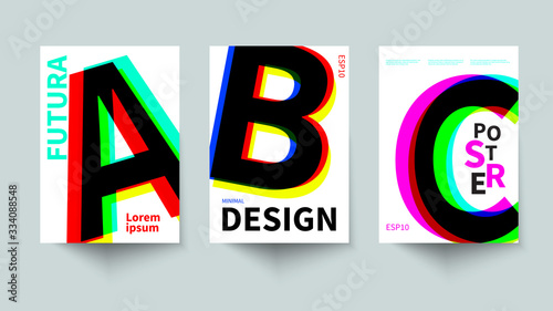 Swiss posters with typography