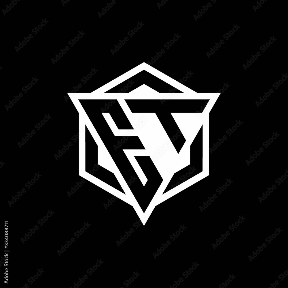 ET logo monogram with triangle and hexagon shape combination ET logo monogram with triangle and hexagon shape combination