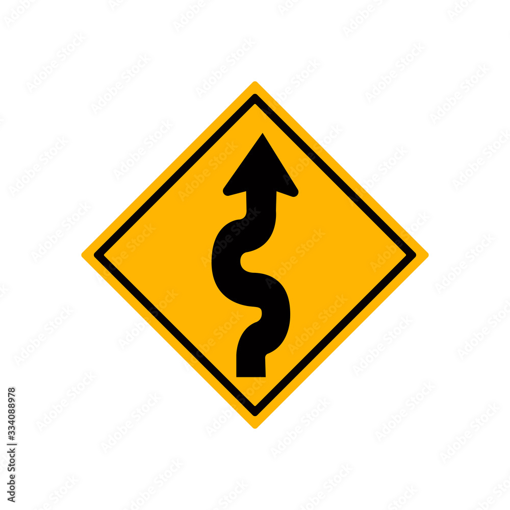 Road sign. Hand-drawn traffic sign icon Road sign. Hand-drawn traffic sign icon