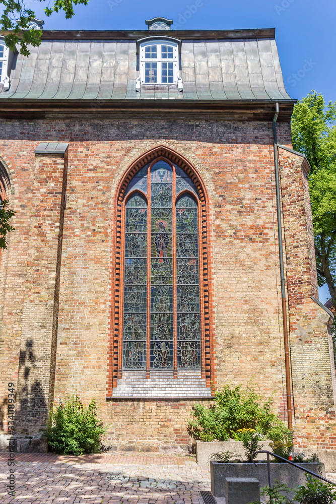 Window of the Marienkirche church in Flensburg, Germany