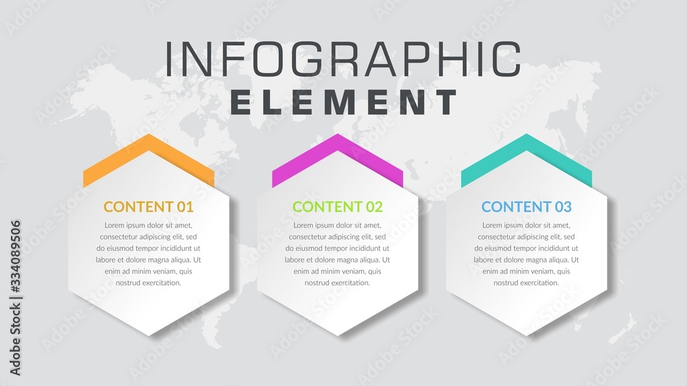 Three Point Infographic Design Vector for Business Three Point Infographic Design Vector for Business