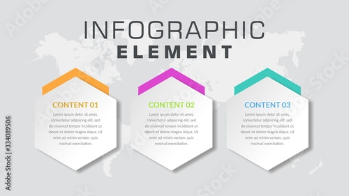 Three Point Infographic Design Vector for Business