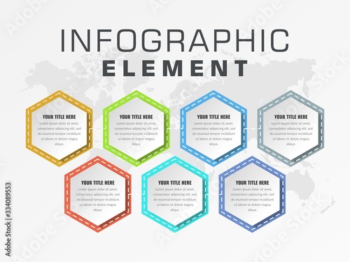 Seven Point Infographic Element Business Strategy