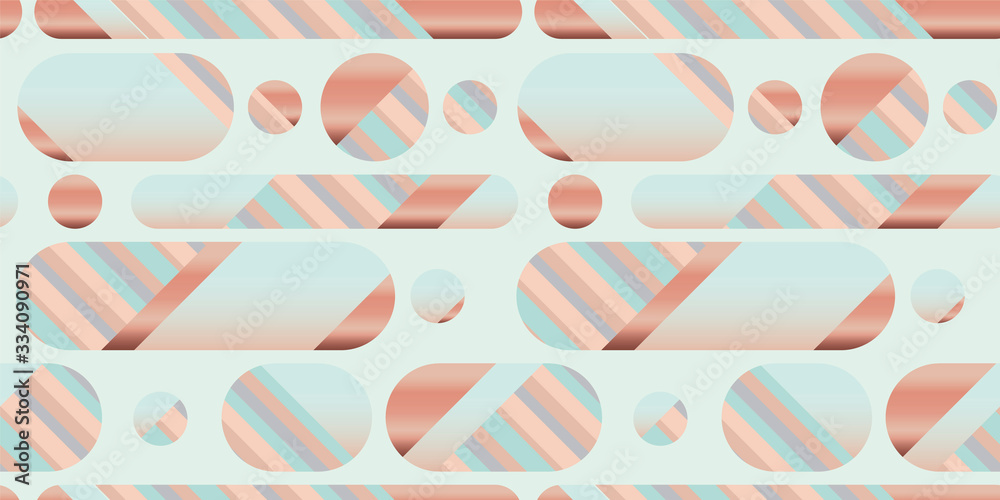 Abstract pastel color long oval geometric pattern