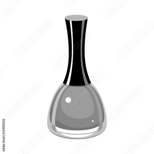 Vector design of lacquer and bottle sign. Web element of lacquer and polish stock vector illustration.