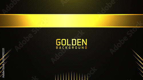 black background with luxurious golden line