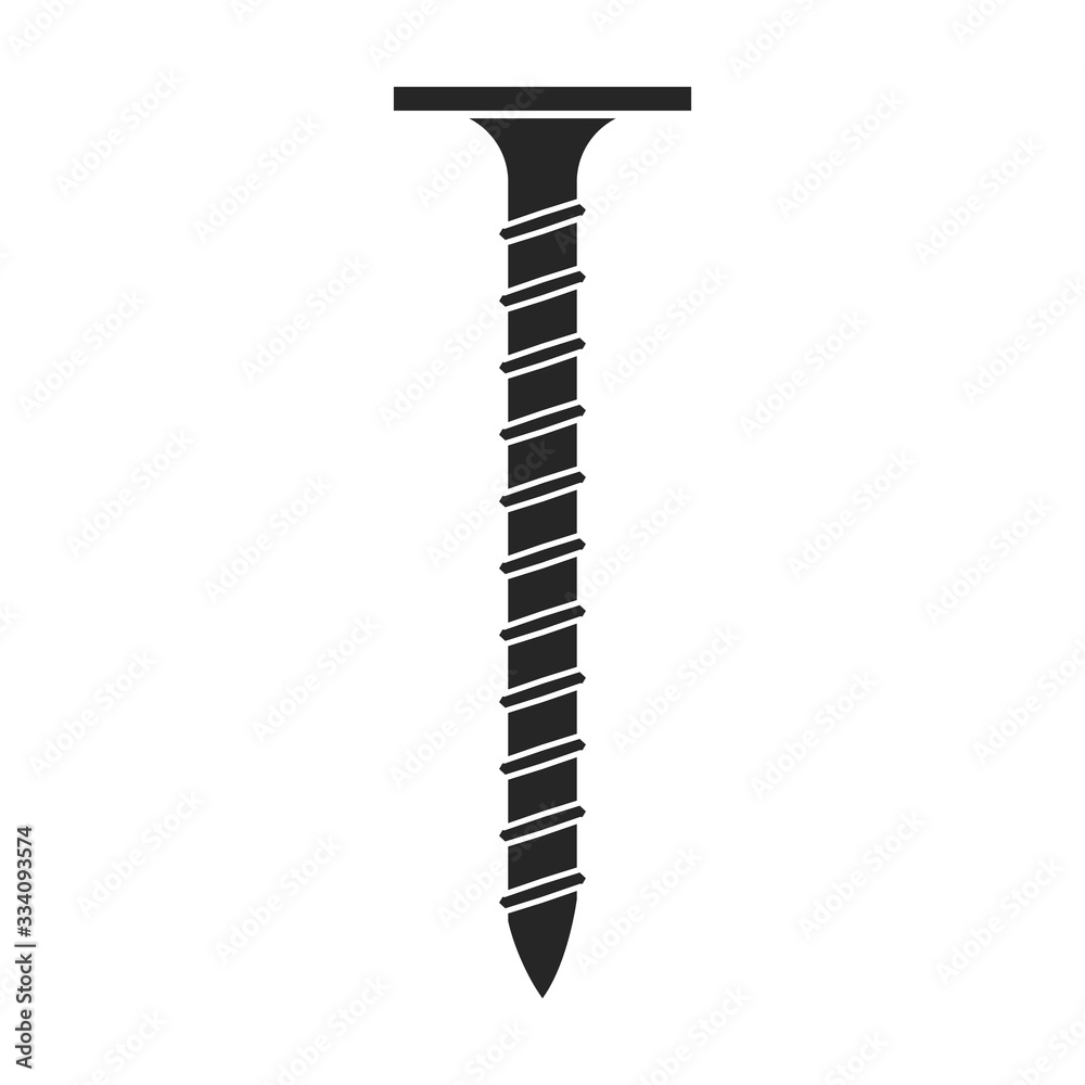 Metal screw vector icon.Black vector icon isolated on white background metal screw. Metal screw vector icon.Black vector icon isolated on white background metal screw.