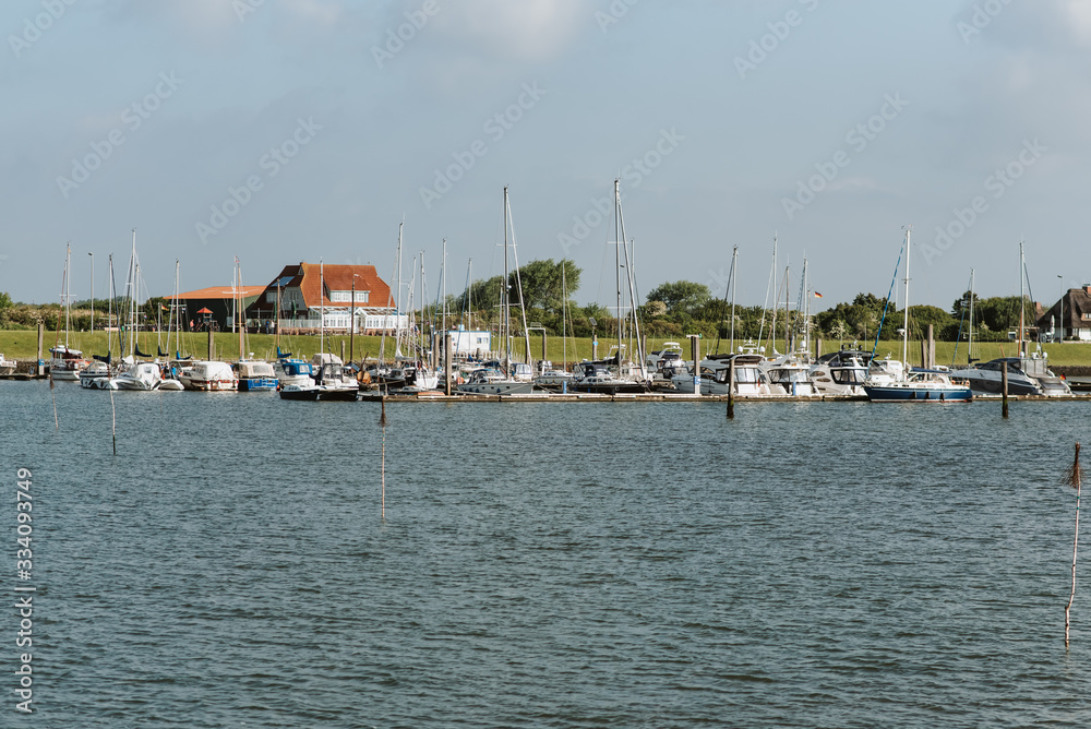 Fototapeta premium Small harbour of the island Langeoog, Germany