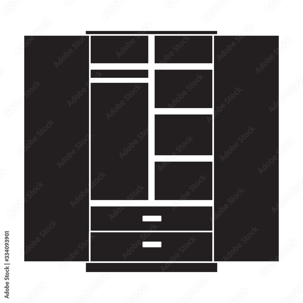 Cupboard vector icon.Black vector icon isolated on white background cupboard . Cupboard vector icon.Black vector icon isolated on white background cupboard .