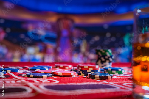 Roulette table at the casino