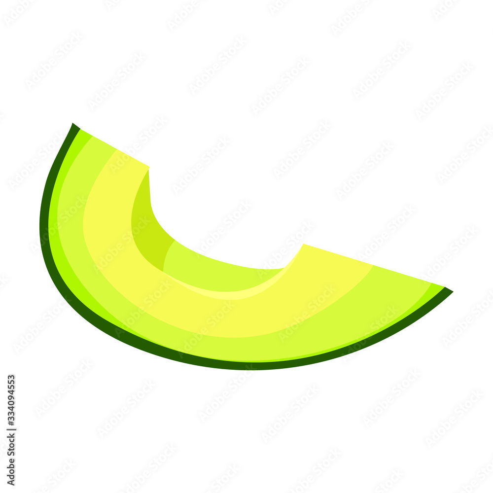 Slice avocado vector icon.Cartoon vector icon isolated on white background slice avocado. Slice avocado vector icon.Cartoon vector icon isolated on white background slice avocado.