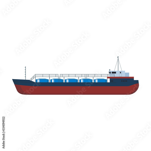 Barge vector icon.Cartoon vector icon isolated on white background barge.