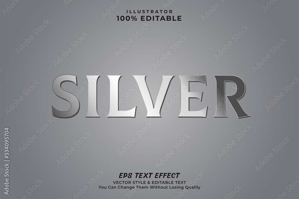 Silver text effect