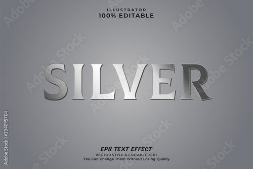 Silver text effect