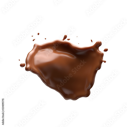 Chocolate Milk splash 3d realistic photo