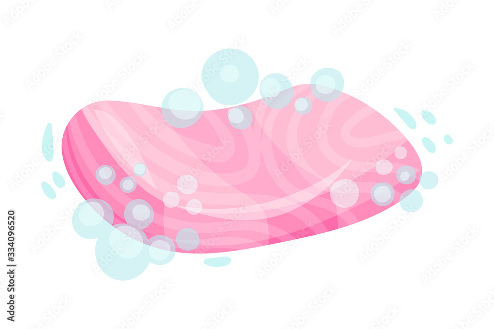 Bar of Soap with Foam Bubbles Isolated on White Background Vector Illustration Bar of Soap with Foam Bubbles Isolated on White Background Vector Illustration