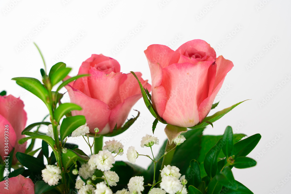 Beautiful pink rose flower bouquet