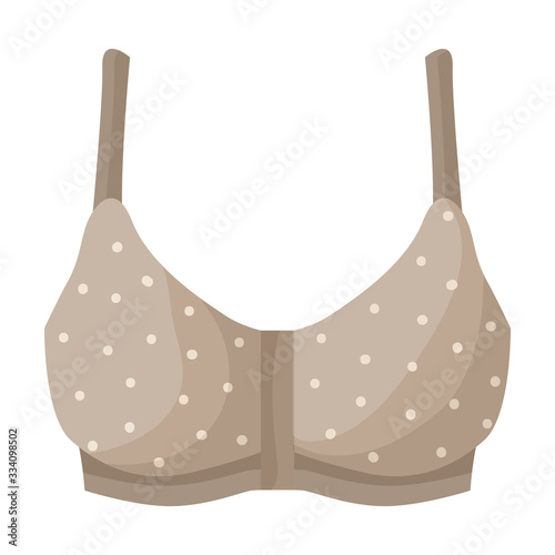 Bra vector icon.Cartoon vector icon isolated on white background bra.