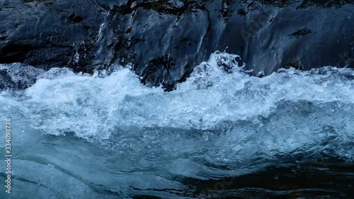 Fresh river water in slow motion