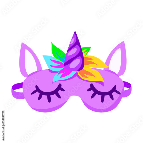 Sleep mask of unicorn vector icon.Cartoon vector icon isolated on white background sleep mask of unicorn.