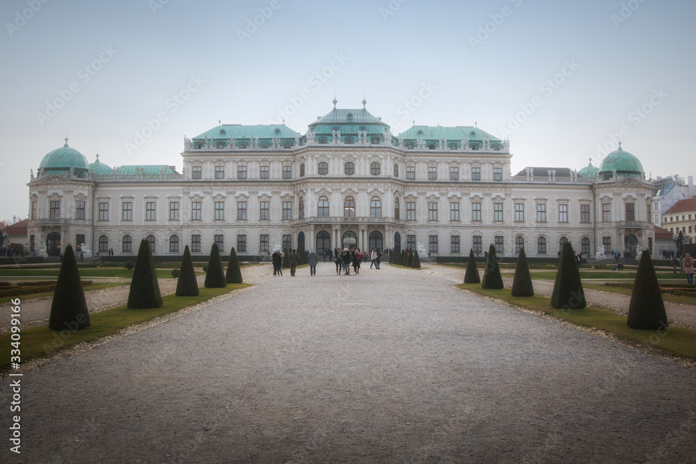 Austria, Vienna - Belvedere Palace. Baroque palace complex.
