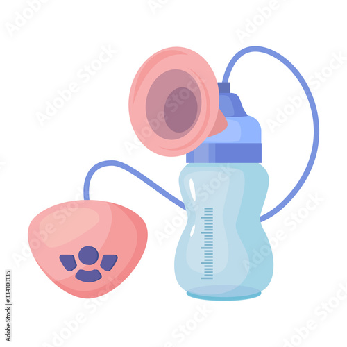 Breast pump vector icon.Cartoon vector icon isolated on white background breast pump.