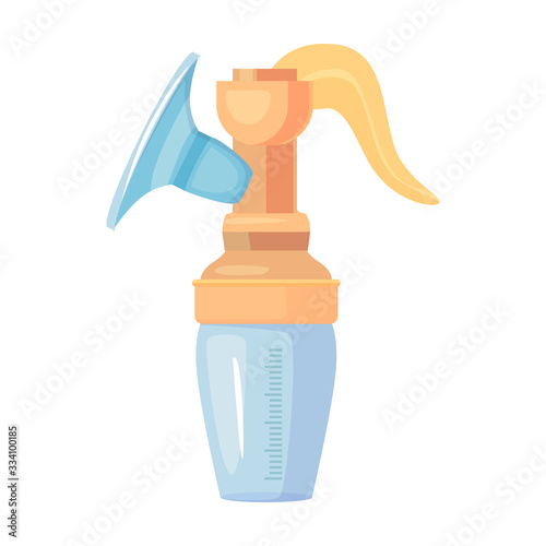 Breast pump vector icon.Cartoon vector icon isolated on white background breast pump.