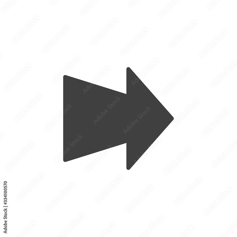 Right side arrow vector icon. filled flat sign for mobile concept and web design. Arrow right, next glyph icon. Symbol, logo illustration. Vector graphics Right side arrow vector icon. filled flat sign for mobile concept and web design. Arrow right, next glyph icon. Symbol, logo illustration. Vector graphics