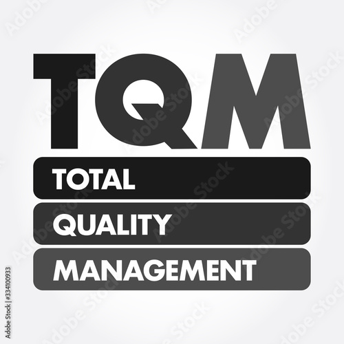 TQM - Total Quality Management acronym  business concept background