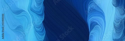 liquid colorful curves header design with corn flower blue, midnight blue and strong blue colors