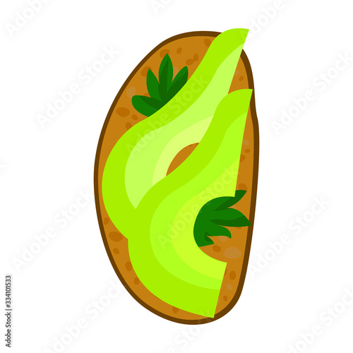 Toast vector icon.Cartoon vector icon isolated on white background toast.